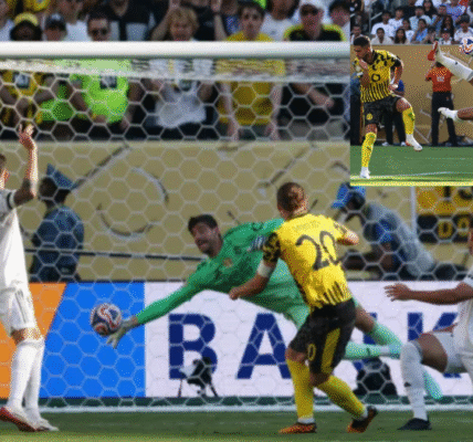 Real Madrid’s edge-of-your-seat 3-2 win against Borussia Dortmund in their Club World Cup clash, delivering the defining moment of the match.""