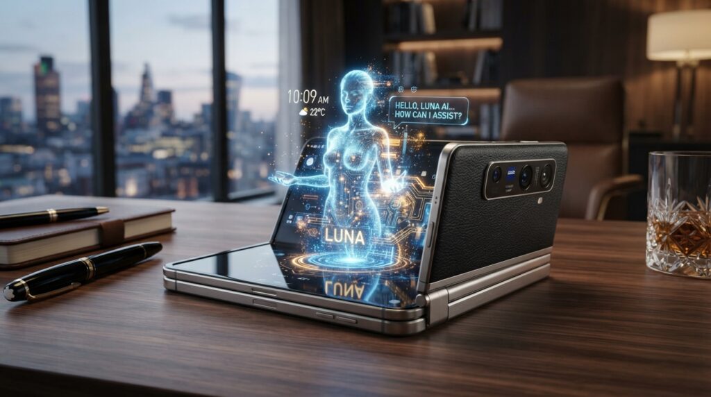 Hermes AI Agent is a feature of the new Vertu AlphaFold smartphone.
